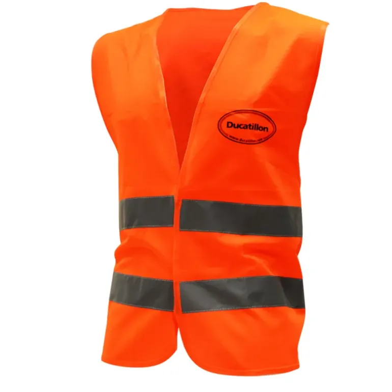Gilet de traque léger fermeture velcro polyester orange