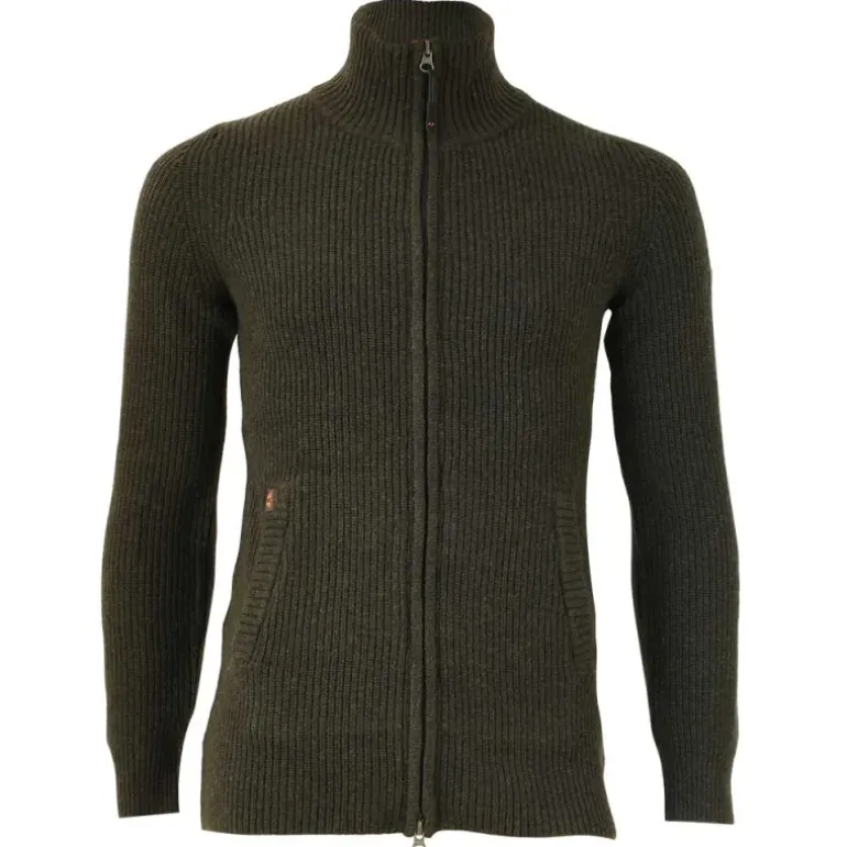 Gilet femme Shirley col montant laine vert loden XS à 3XL