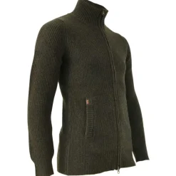 Gilet femme Shirley col montant laine vert loden XS à 3XL