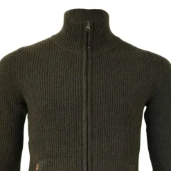 Gilet femme Shirley col montant laine vert loden XS à 3XL