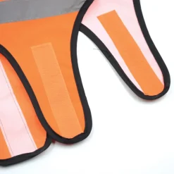 Gilet orange fluo bande réfléchissantes pour chien 3 tailles