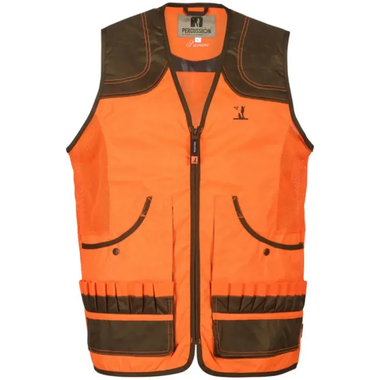 Gilet Percussion Savane haute visibilité avec carnier