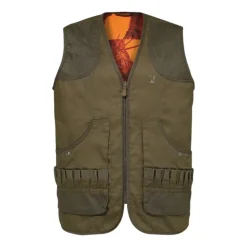 Gilet réversible Savane polyester coton kaki orange M à 4XL