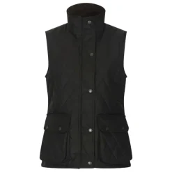 Gilet Walker and Hawkes Haxby Vert Coton Ciré Femme
