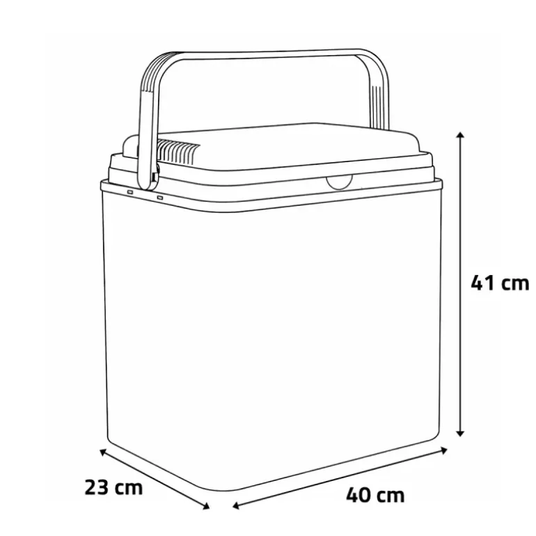 Glacière électrique polyvalente 12V 24L bleu 40x23x41