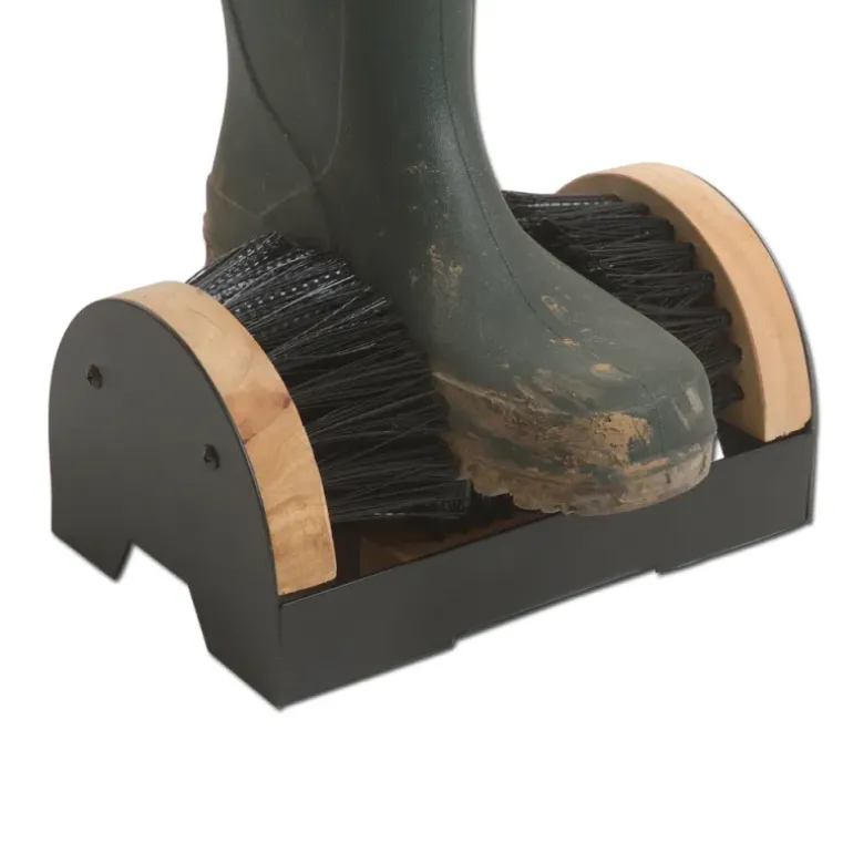 Gratte bottes 4 brosses nylon rigide 23x15cm + repose bien