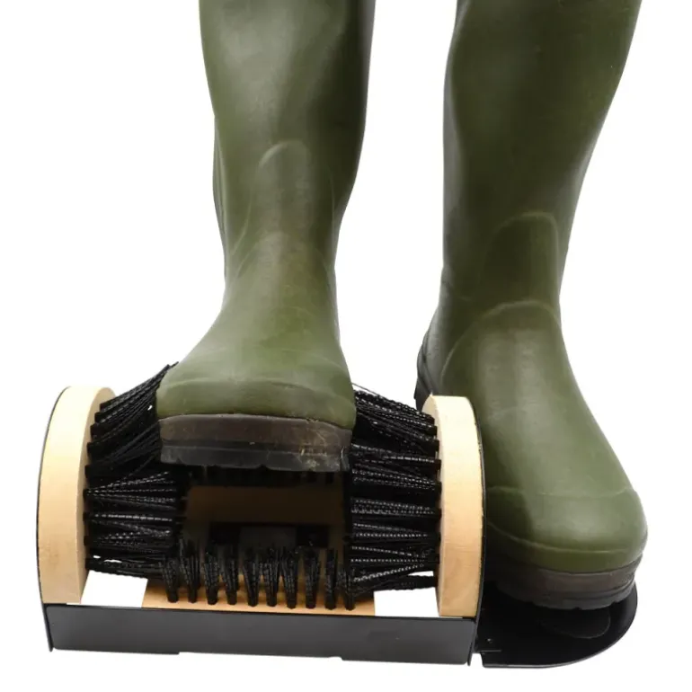 Gratte bottes 4 brosses nylon rigide 23x15cm + repose bien