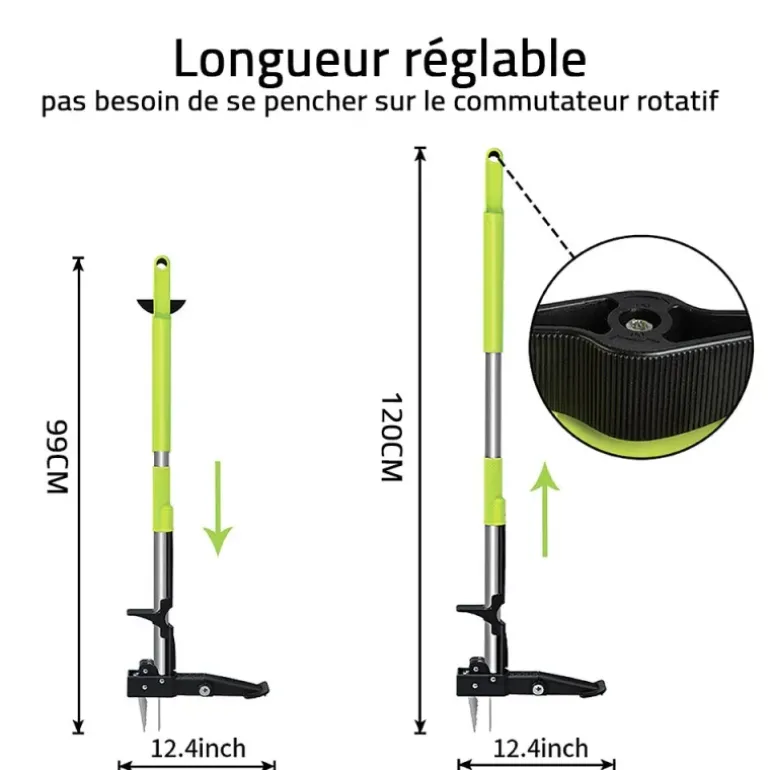 Griffe d’arrache-herbe manuelle aluminium 98 cm