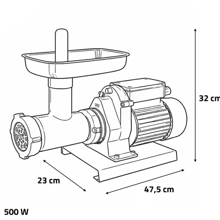 Hachoir à viande électrique 500 Watts Reber® professionnel