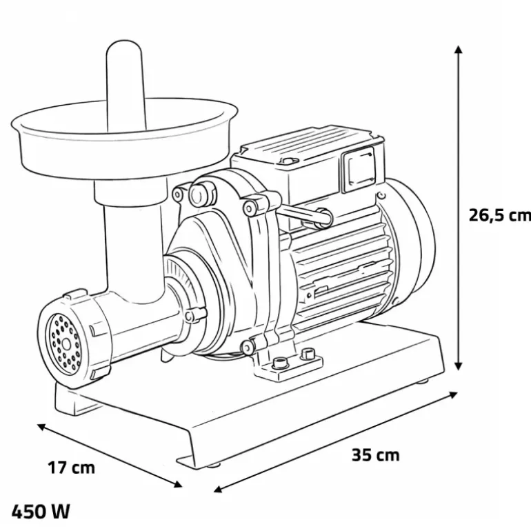 Hachoir à viande électrique 450 Watts Reber® professionnel