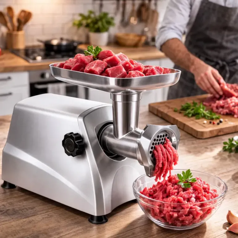 Hachoir à viande professionnel 550W fonte aluminium 3-5-8mm