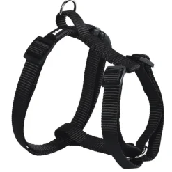 Harnais en Nylon Noir - Ajustable 52-80 cm
