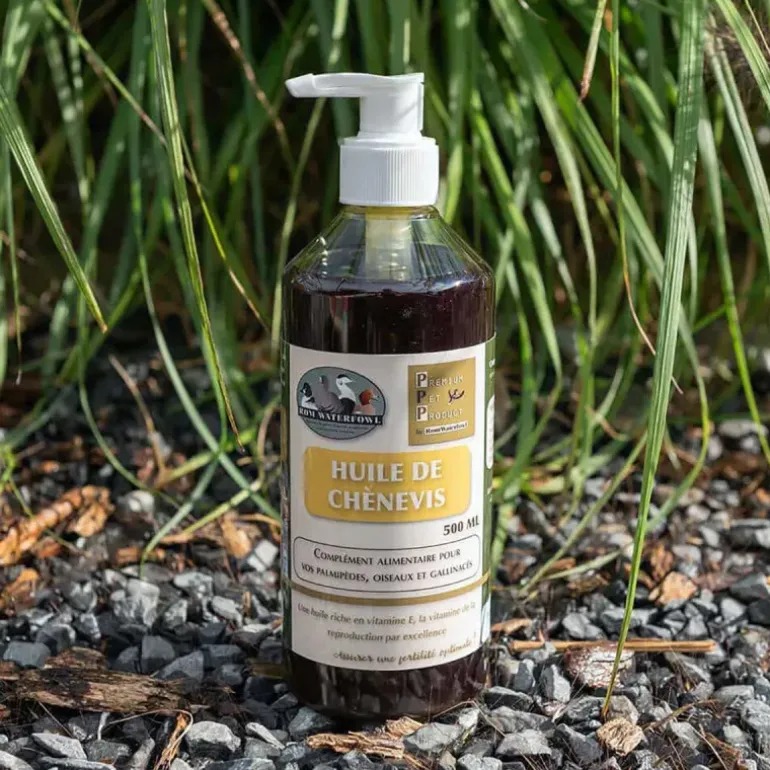 Huile de Chènevis Bio pour Palmipèdes - Stimulation Reproduction 500ml