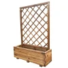 Jardinière bois autoclave classe 3 avec treillis 90x31x140cm