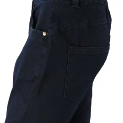 Jeans femme coupe confort coton polyester bleu foncé 38 à 54