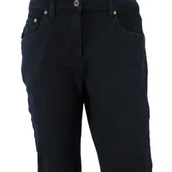 Jeans femme coupe confort coton polyester bleu foncé 38 à 54