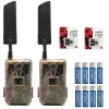 Kit 2 Caméras Détecteurs Live Camouflage + 16 Piles + 2 Cartes SD