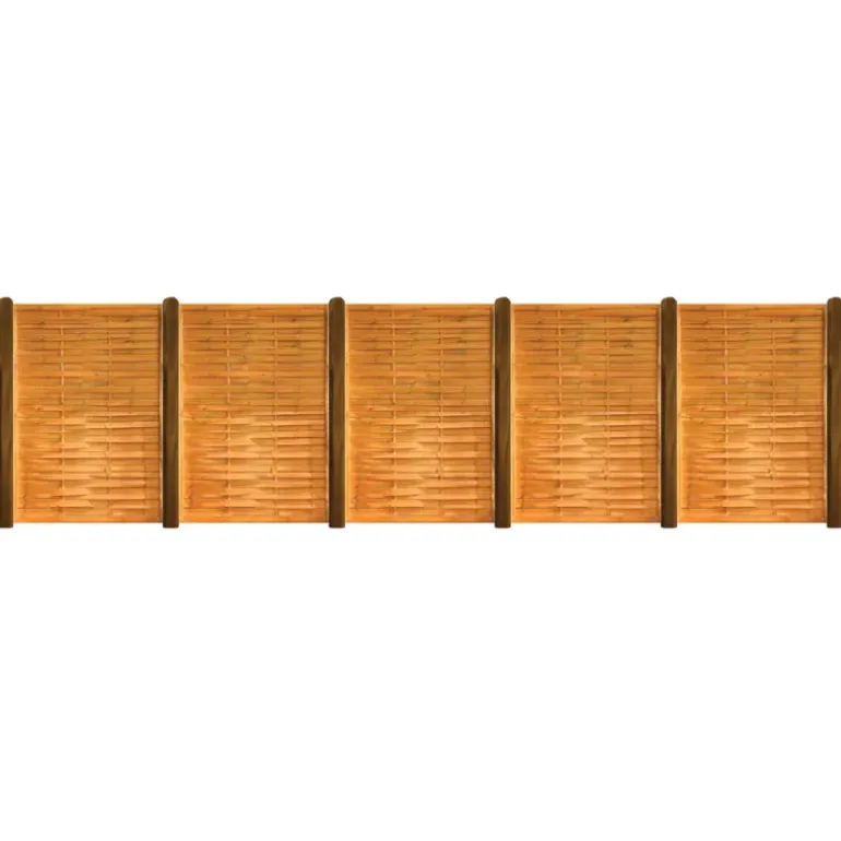 Kit 18 m de clôture bois - Hauteur 180x2,5 cm