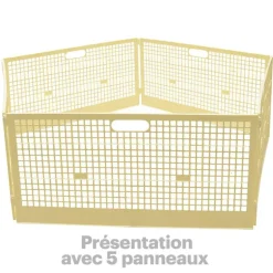 Kit 6 panneaux + 12 charnières pour parc à poussins modulable