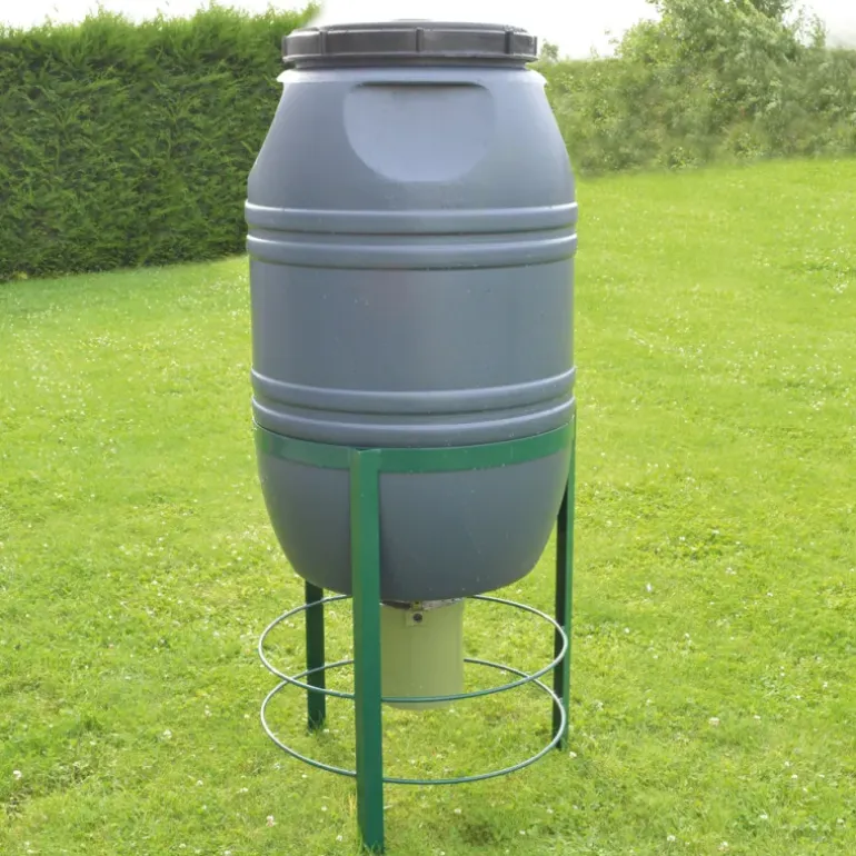 Kit agrainoir 12V + bidon 220L + support + batterie 12V