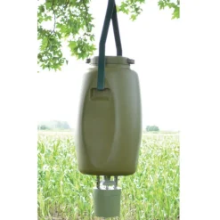 Kit Agrainoir 6V Bidon 60L Batterie et Pince de Suspension