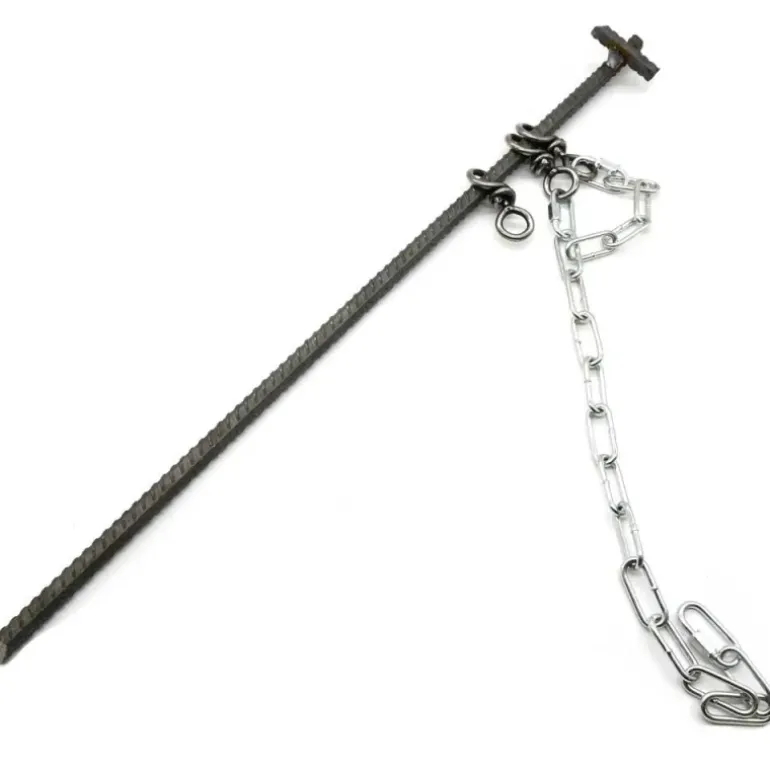 Kit de fixation pour piège lacet – piquet, chaîne et attaches