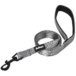 Laisse pour chien avec poignée réfléchissante - Gris 100 cm