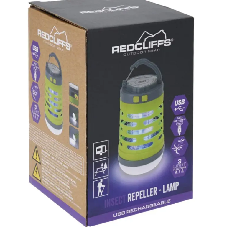 Lampe anti-moustiques 3 en 1 - Lanterne UV rechargeable USB-C
