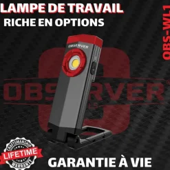 Lampe de travail SLIM OBSERVER - Rechargeable USB-C 1000 Lumens
