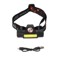 Lampe frontale 2 en 1 LED rechargeable étanche randonnée