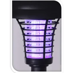 Lampe Solaire LED Anti-Moustiques - Blanc Anti-UV - Autonomie 6 à 8h