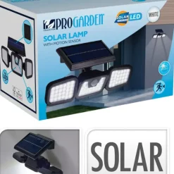 Lampe solaire LED avec panneau monocristallin - IP44 - Montage inclus