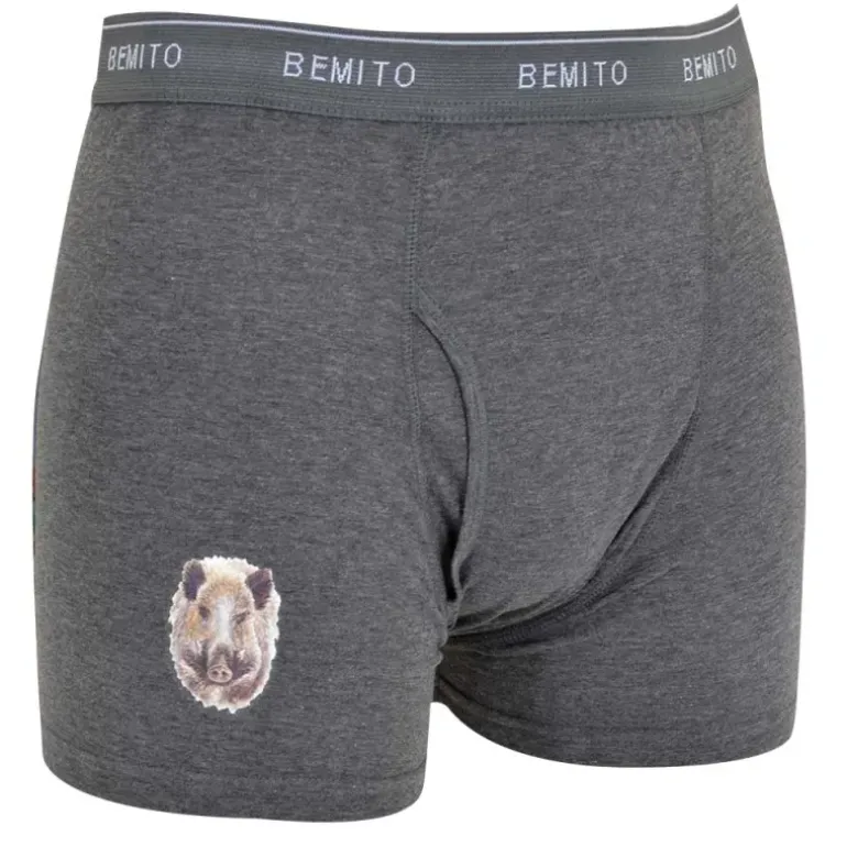Lot 3 Boxers canard cerf sanglier élastique coton doublé M à 3XL
