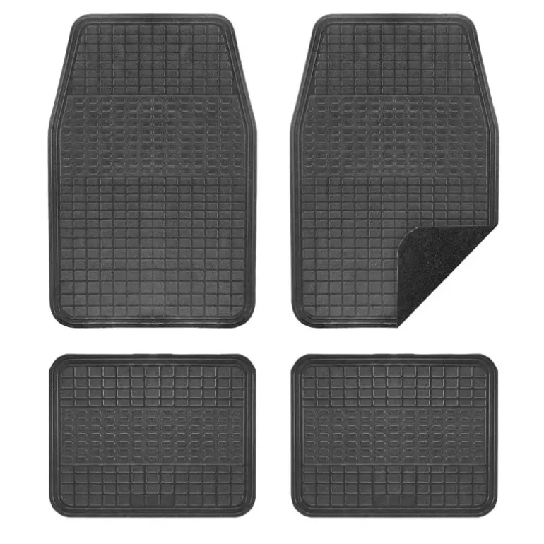 Lot 4 Tapis PVC/Moquette Imperméables Bi-matière