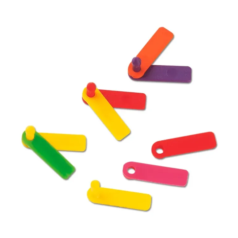 Lot de 100 attaches Tip Tag vierges jaunes – Identification des animaux