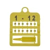 Lot de 12 Bagues fendues marquage laser Jaune