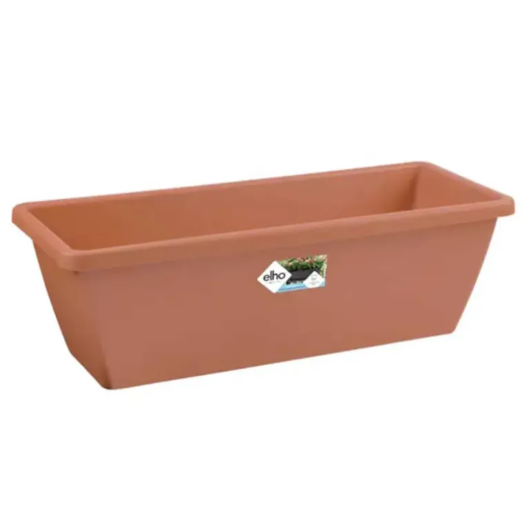 Lot de 4 Balconnières Elho® 50x16cm en plastique effet terre cuite
