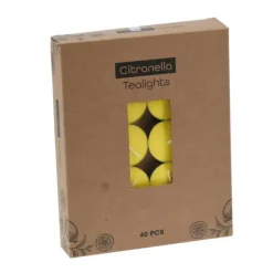 Lot de 40 bougies chauffe-plat à la citronnelle