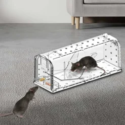 Lot de 2 cages à souris en plastique résistantes avec aération