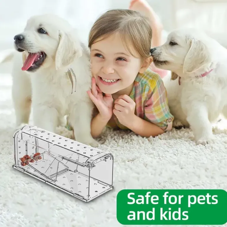 Lot de 2 cages à souris en plastique résistantes avec aération