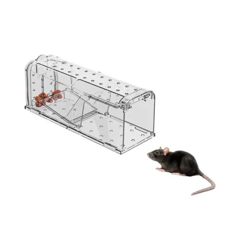 Lot de 2 cages à souris en plastique résistantes avec aération