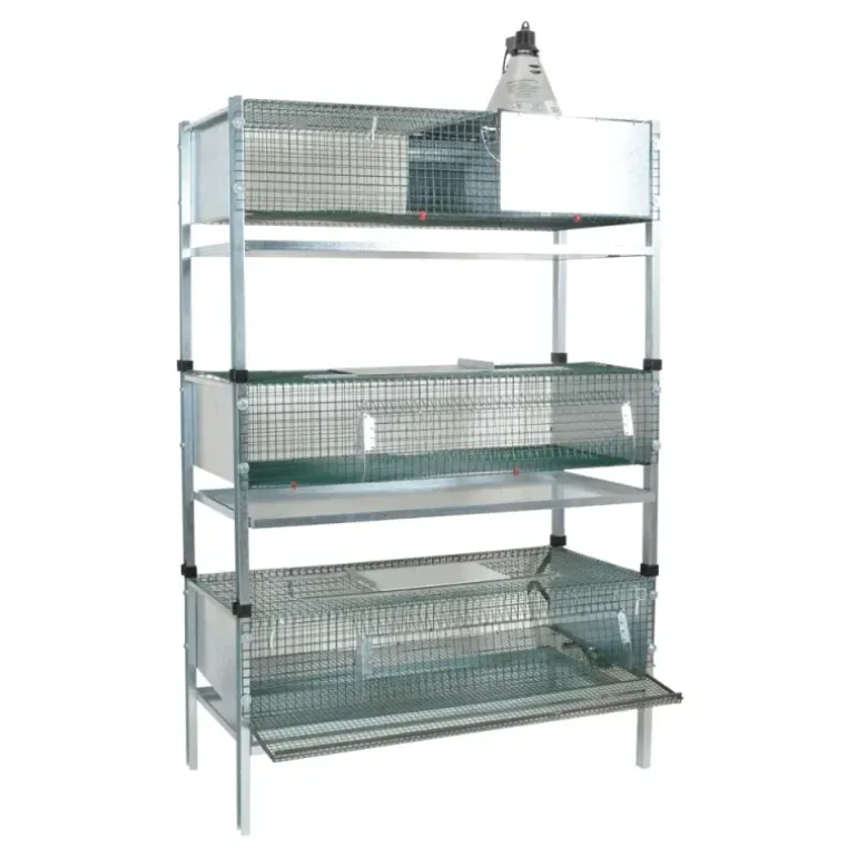 Lot de 3 cages d'élevage cailles calva 100 X 50 X 180 cm