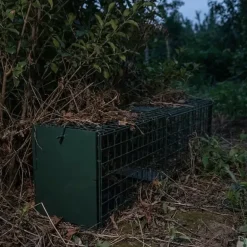 Lot de 10 Cages Renard à Appât robuste en maille carrée 13kg 140x30x35cm