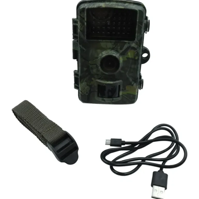 Lot de 2 caméras chasse 12 MP camouflage LEDs invisibles + 16 piles + 2 cartes SD