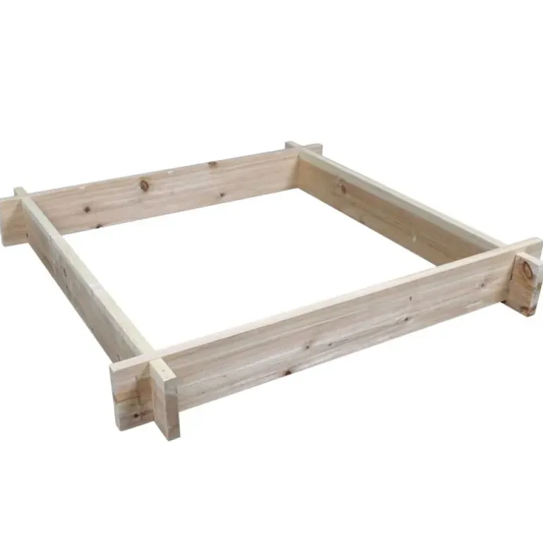 Lot de 3 carrés potager bois de sapin avec géotextile