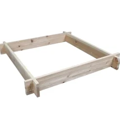 Lot de 3 carrés potager bois de sapin avec géotextile