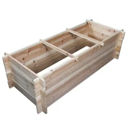 Lot de 3 carrés potager bois de sapin avec géotextile