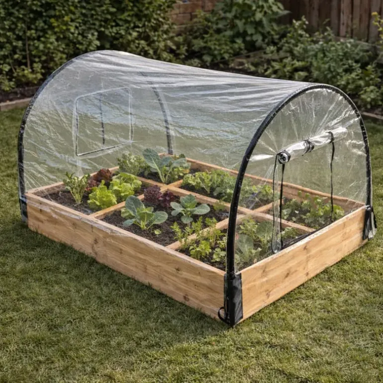 Lot de 3 carrés potager en bois de sapin