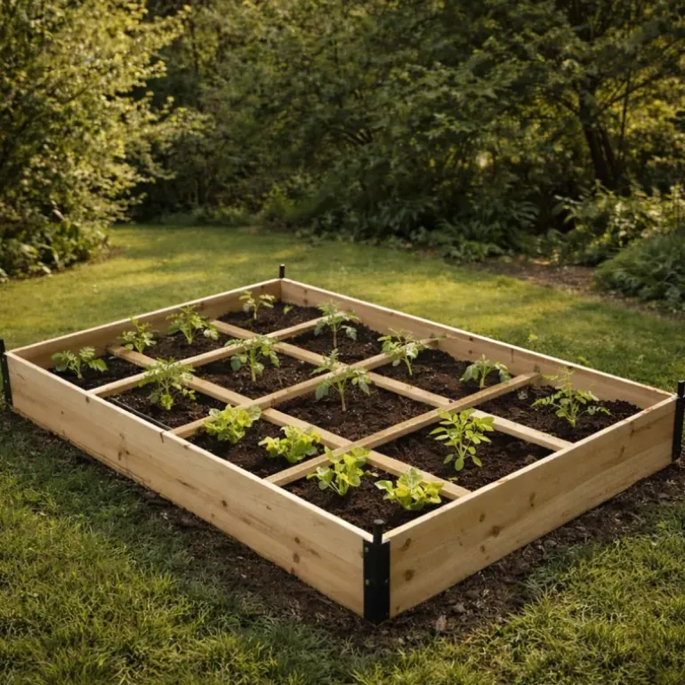 Lot de 3 carrés potager en bois de sapin