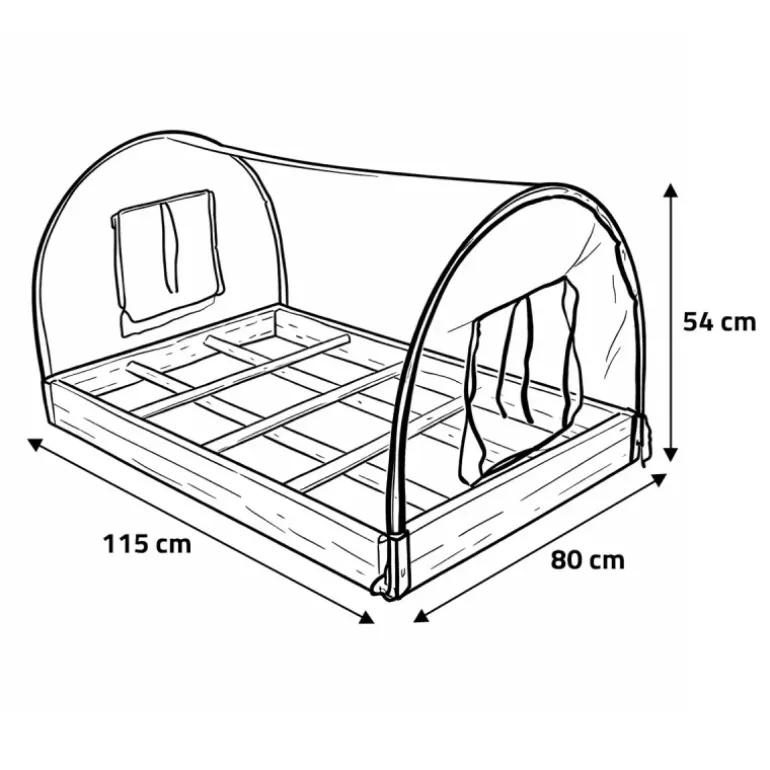 Lot de 3 carrés potager en bois de sapin